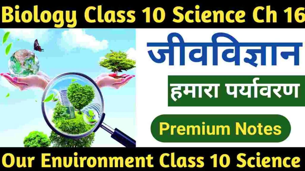 Bseb NCERT class 10 science chapter 15 notes हमारा पर्यावरण